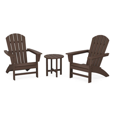 POLYWOOD Nautical 3-Piece Adirondack Set - Mahogany
